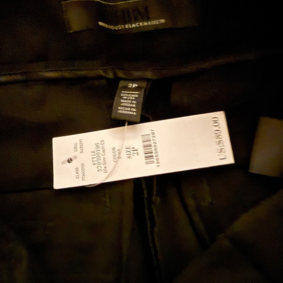 NWT WHBM SIZE 2P BLACK CAPRI PANTS - Picture 4 of 5